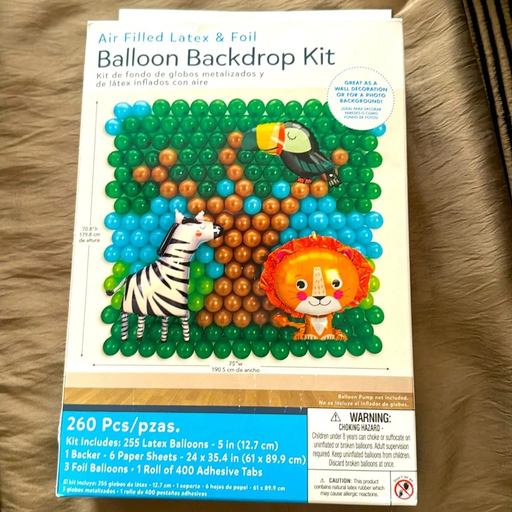 Balloon Backdrop Kit, NEW, Animal Theme, So Fun